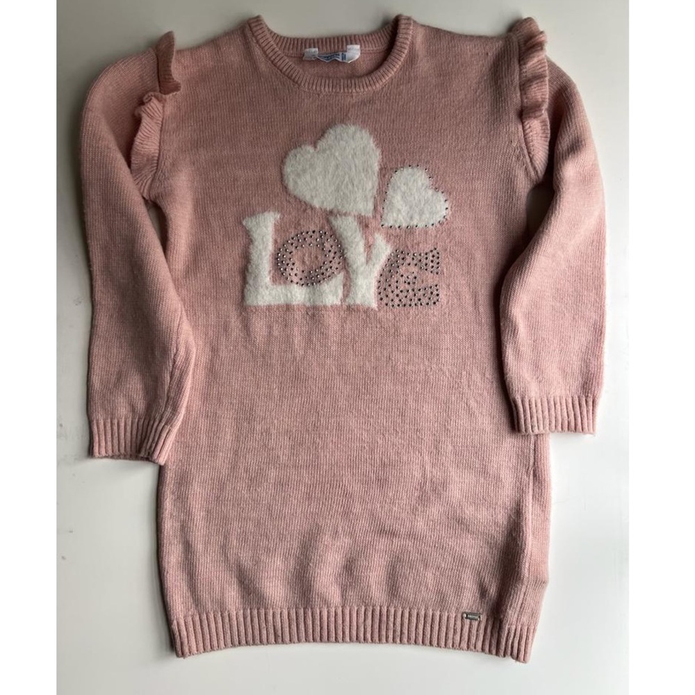Mayoral Love sweater dress girl 5T like new condition